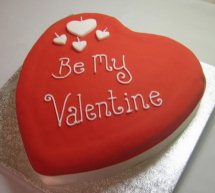 1 Kg Heart shaped black forest Cake Icing Be My Valentine