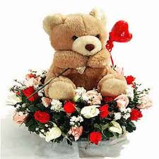 Flowers with teddy